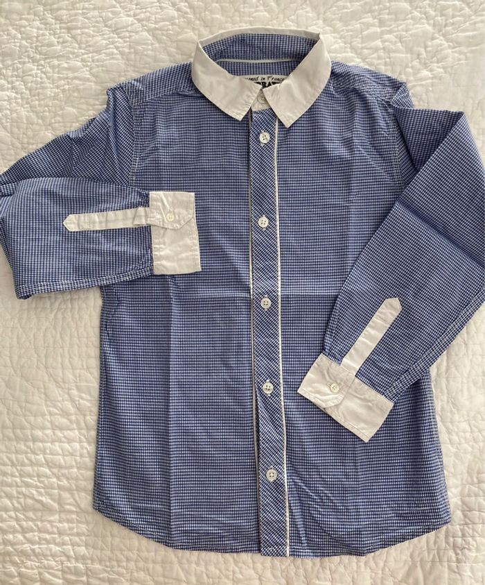 Chemise vichy bleu cérémonie Best Way 8 ans