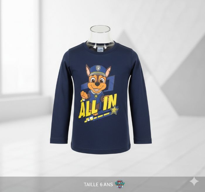 Tee-shirt manches longues chase patpatrouille taille 6ans