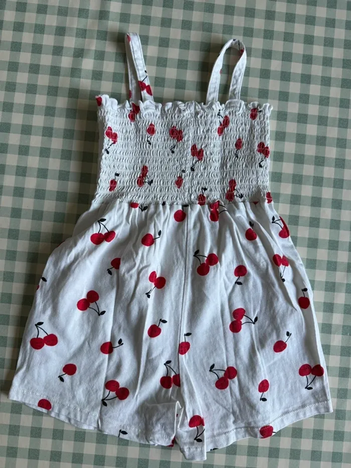 Lot 2 robes courtes et 1 combi-short H&M taille 86/92 cm - photo numéro 3