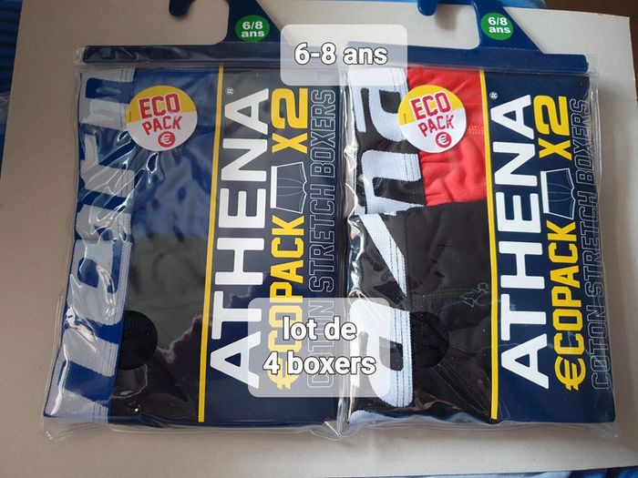 Lot n*3 lot 4 boxers athena 6-8 ans
