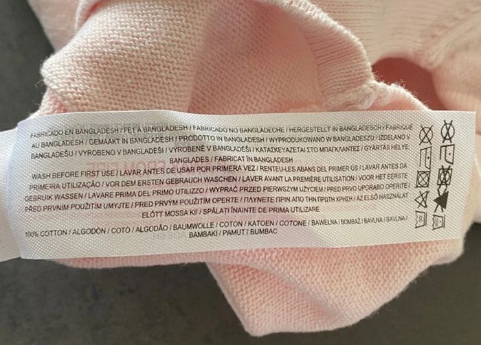 Combinaison rose pâle et blanche Primark 0-3 mois/62 cm [ref.57B070] - photo numéro 5