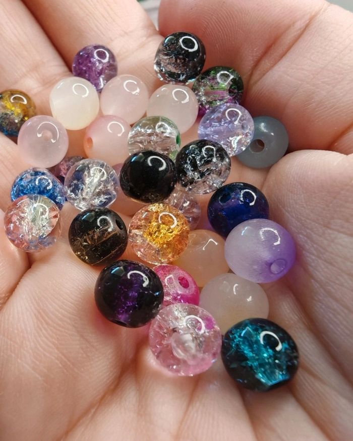 Lot de perles en verre pour création DIY - photo numéro 2