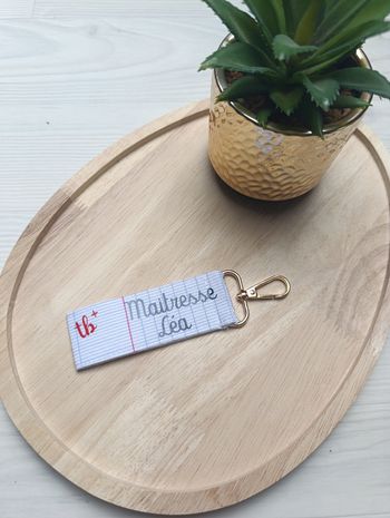 Porte clé personnalisé maitresse