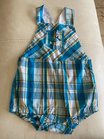 Barboteuse salopette style madras 24 mois Sergent major