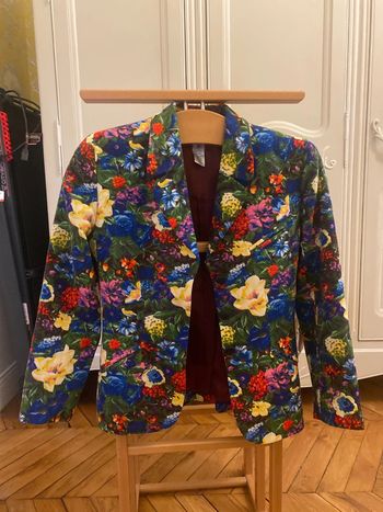 Veste cintrée Kenzo à fleurs - 36 - en laine