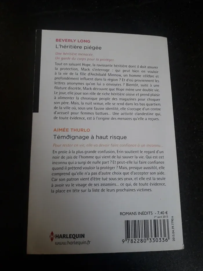 L'héritière piégée Beverly Long + Témoignage à haut risque Aimée Thurlo - photo numéro 2