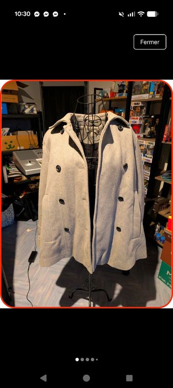 Caban Gris Zara Trafaluc – Style Officier – Taille S