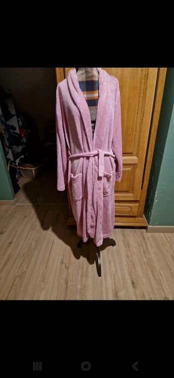 Peignoir robe de chambre taille l rose