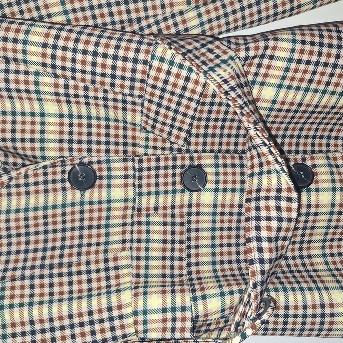 Veste longue femme à carreaux avec ceinture - Taille S - photo numéro 6