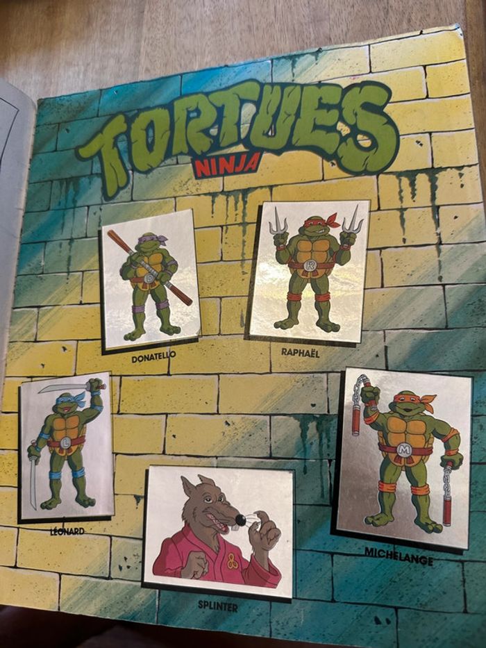 Album images Panini complet ancien Les Tortues Ninja stickers autocollants - photo numéro 3
