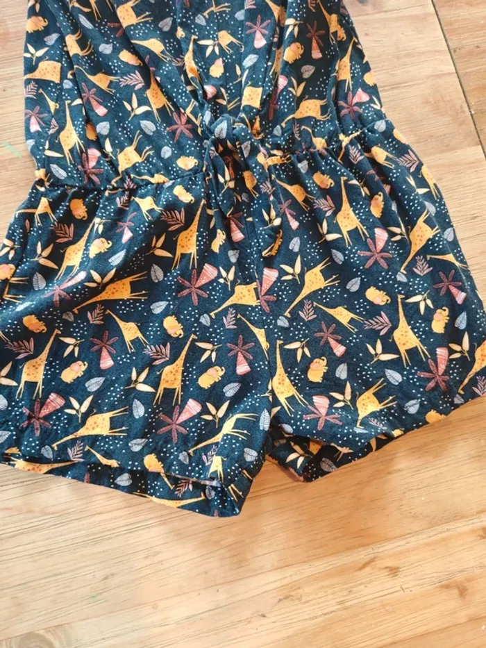 Combi-short bleu girafe 3 ans - photo numéro 2