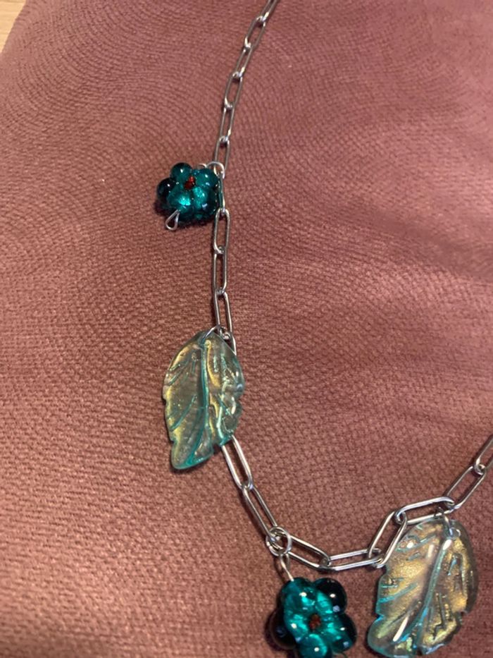 collier perles acier inoxydable - photo numéro 3