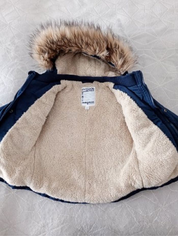 Manteau doublé vertbaudet bleu marine 2 ans - photo numéro 2