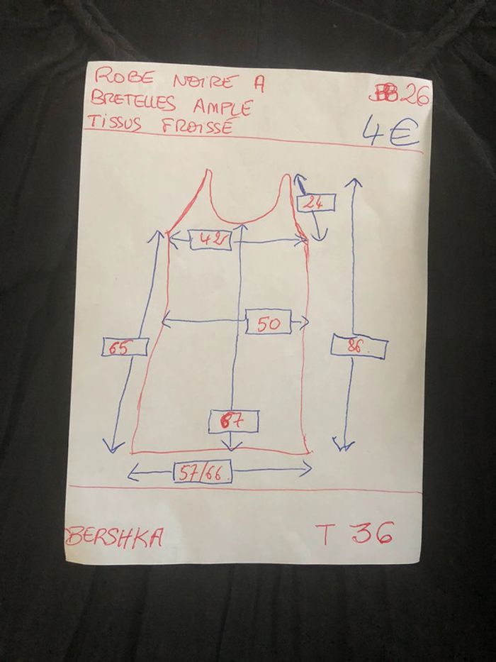 BB26- Robe noire large « bershka » T S -36 - photo numéro 12