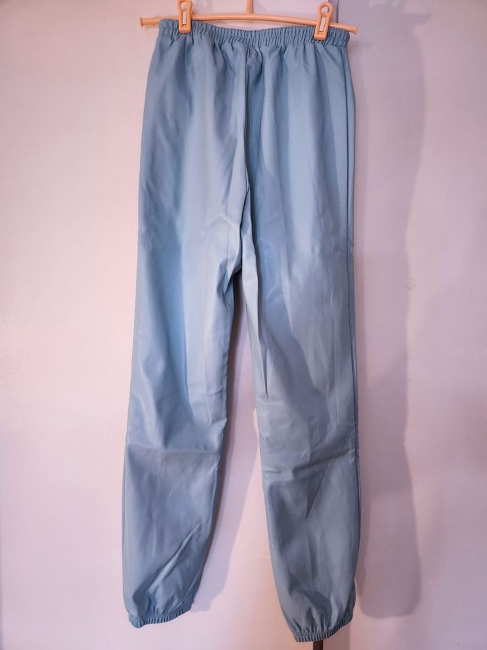 Pantalon simili cuir bleu neuf - photo numéro 4