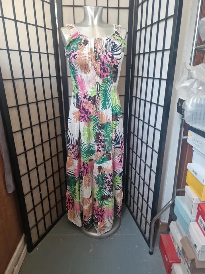 Robe longue fleurie