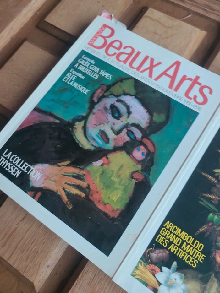 Lot 2 Magazines Beaux Arts 80s Arcimboldo, Klee, Goya Déco Vintage - photo numéro 2