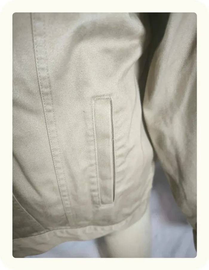 Veste en jean beige légère homme Basefield Taille 44 XXL - photo numéro 4