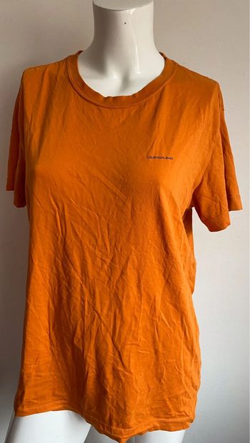 T shirt orange Calvin Klein Jeans taille L femme