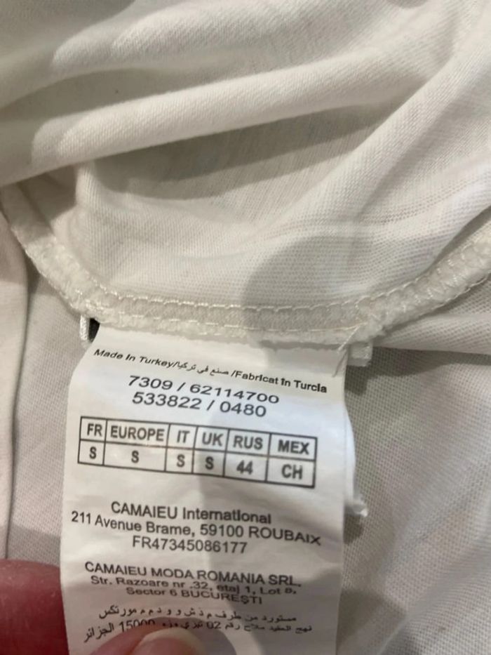 Teeshirt blanc camaïeu - photo numéro 4