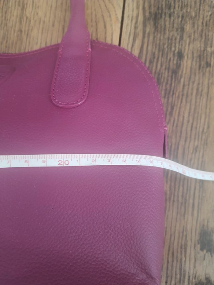 Jolie sac à main No Stress en cuir Violet - photo numéro 12