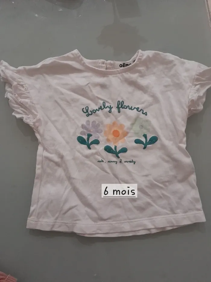 T-shirt fille 6 mois