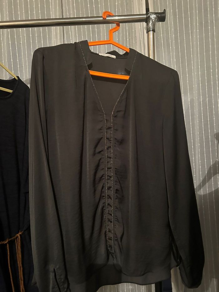 Blouse grise habillée