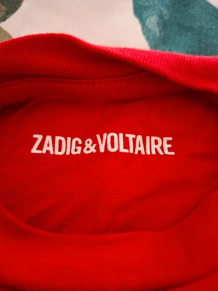 T'shirt longues manches rouge Zadig&Voltaire 🥨 - photo numéro 3