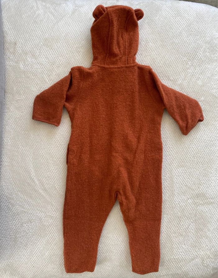 Combinaison en laine vierge marron - photo numéro 3