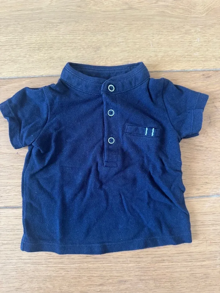 Ensemble bébé 3 mois – Polo bleu marine + short blanc – Élégant & été - photo numéro 6