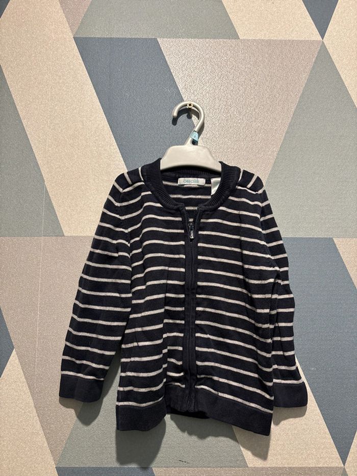 Gilet marinière obaibi taille 18 mois