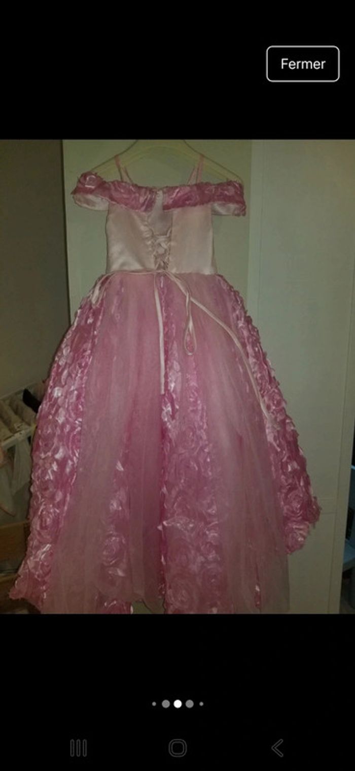 Magnifique robe de cérémonie rose – style princesse - photo numéro 9