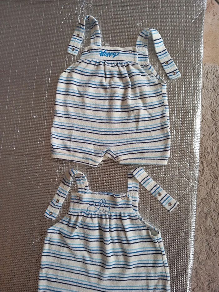 Lot 2 barboteuse coton éponge 6 mois - photo numéro 5