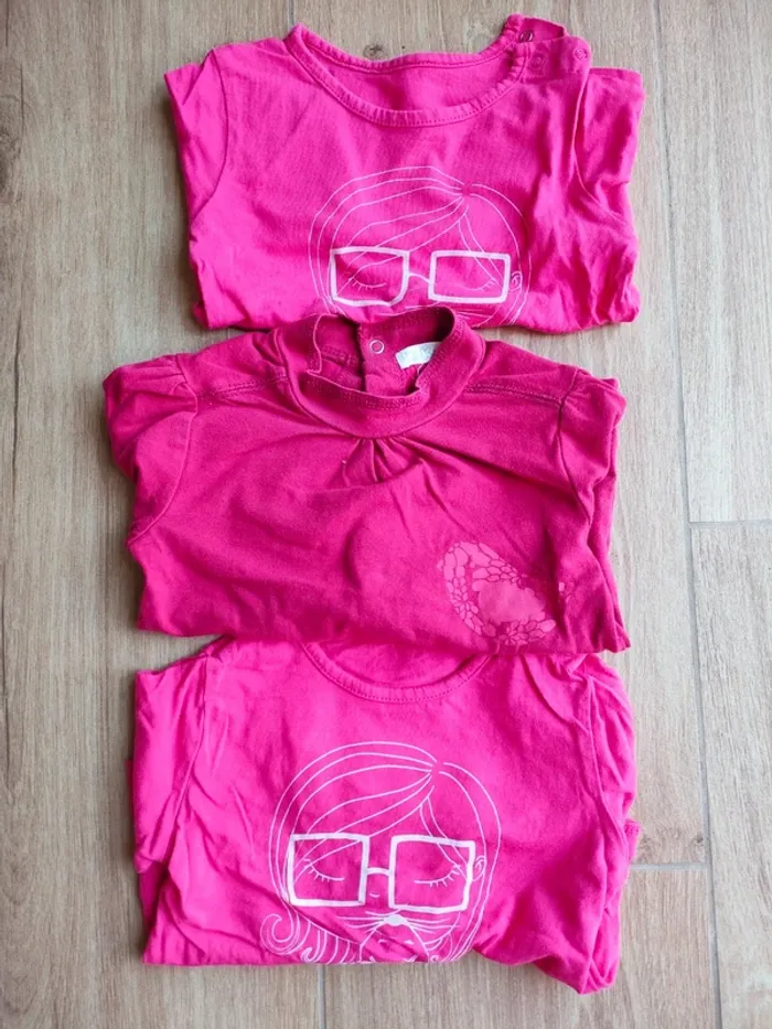 Lot tee shirt manches longues 12 mois