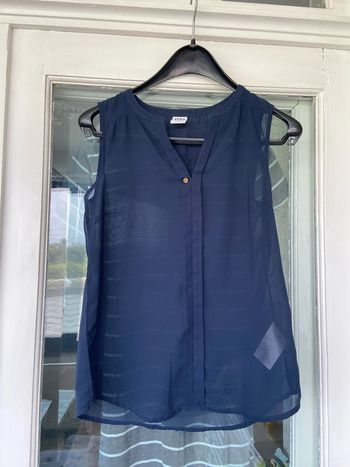 Blouse marine transparente