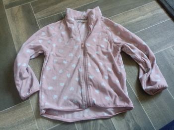 polaire coeur gilet zippé