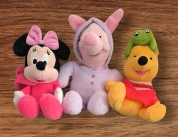 🎁 Lot de 3 peluches Disney - Minnie, Porcinet, Winnie l’ourson 🎁
