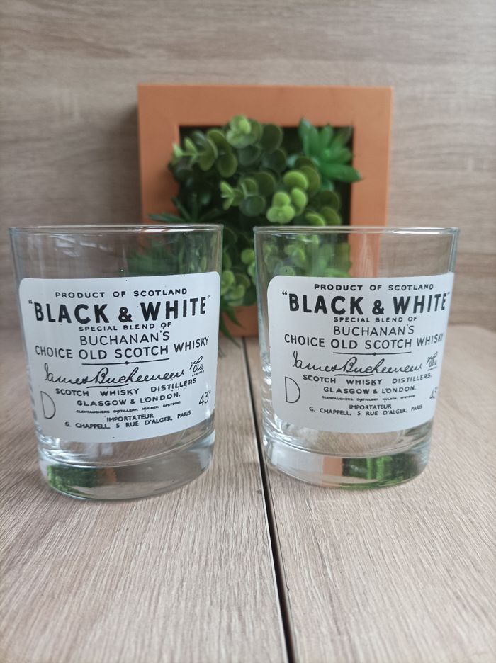 Lot 2 verres Black and White - photo numéro 2