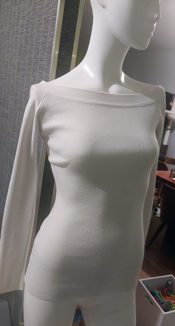 Pull fin blanc