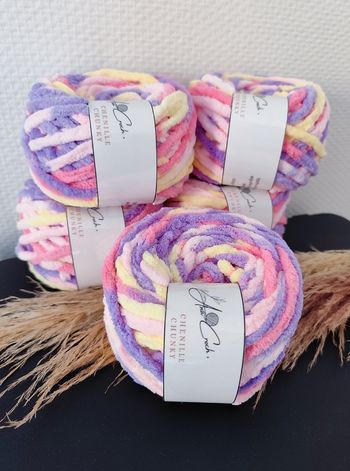 5 pelotes chunky chenille