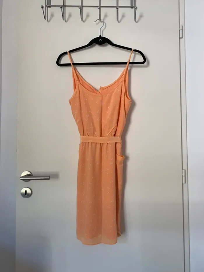 Robe à bretelle orange en soie Sud Express taille M - photo numéro 8