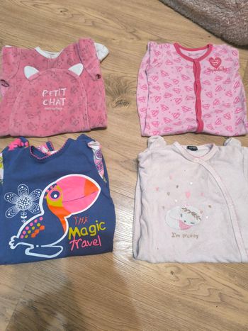 Lot de 4 grenouillères