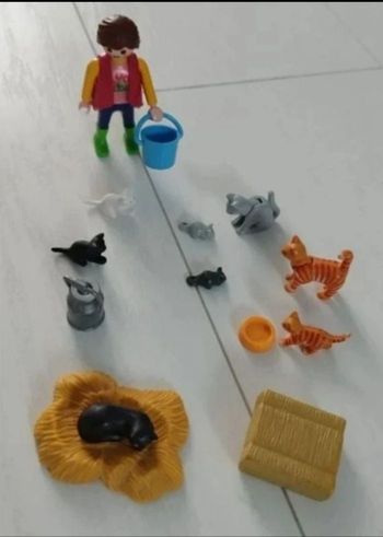 Playmobil 6139 soigneur avec chats