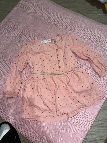 Robe Zara 12/18 mois rose étoile gold