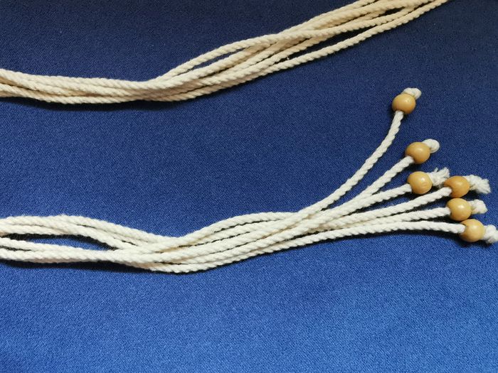 Ceinture écrue corde et perle - photo numéro 3