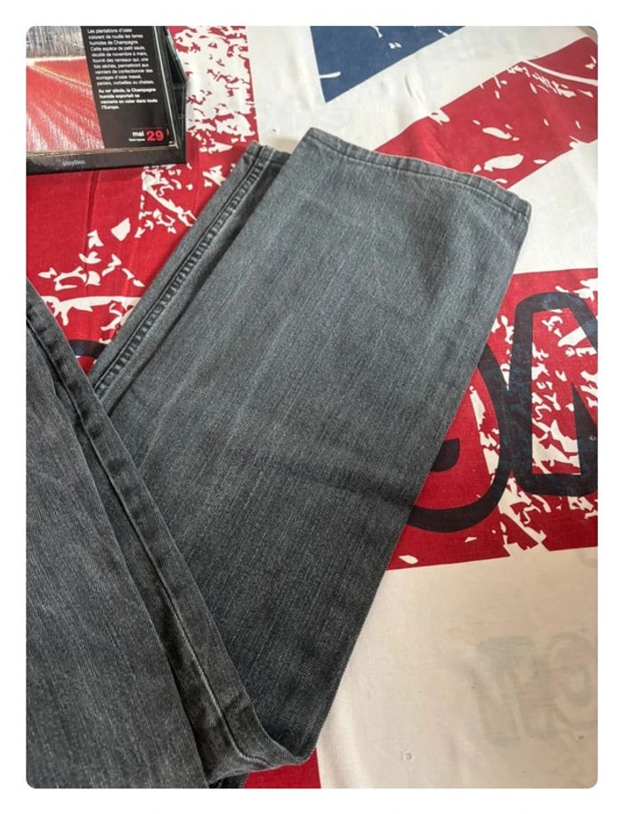 Jeans Lee gris taille 44 coupe droite patte large - photo numéro 3