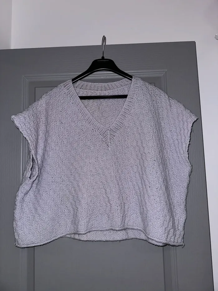Pull sans manches fait main