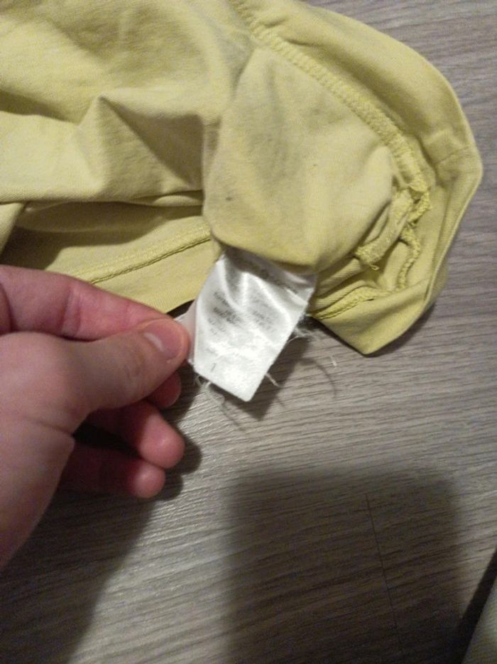 T-shirt uni femme vert taille 1 (S-36) en bon état - photo numéro 3