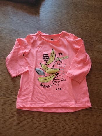 T shirt manches longues fluo 12 mois