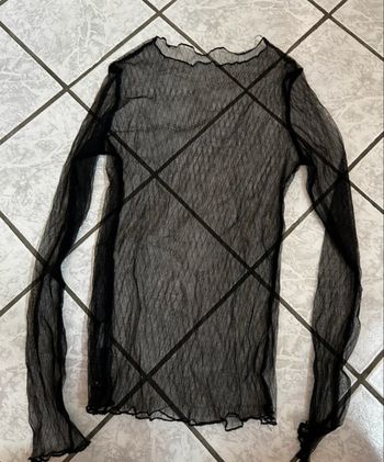 Blouse noire transparente – Taille unique - Neuve sans étiquette